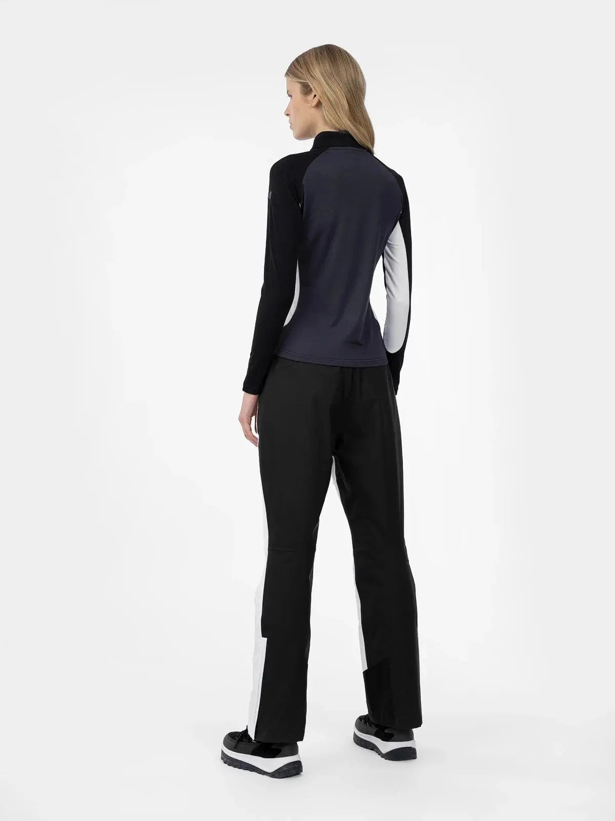 4F 4F Ferano Womens Pants Black and White High Water Proof