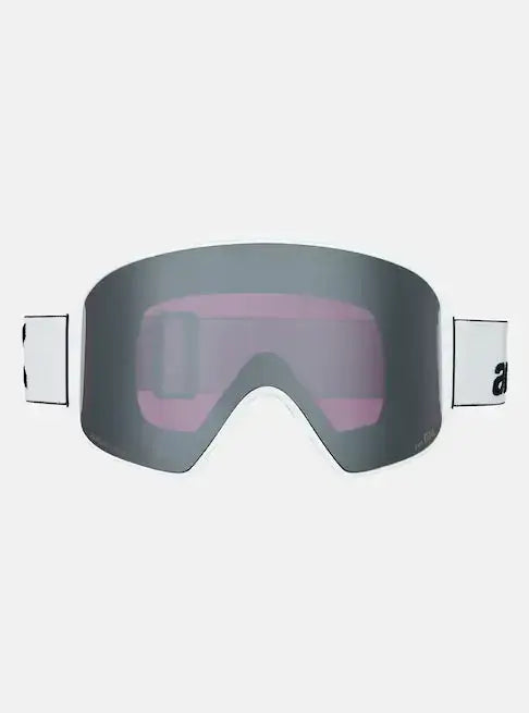 ANON WHITE Anon M4 Cylindrical Snow Goggle - Low Bridge includes MFI and Spare Lens