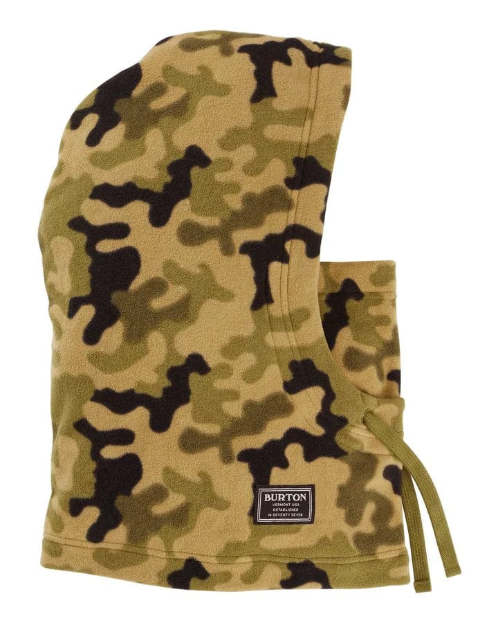 BURTON Olive Terra Camo Burton Kids Burke Hood Fleece Face Cover Balaclava