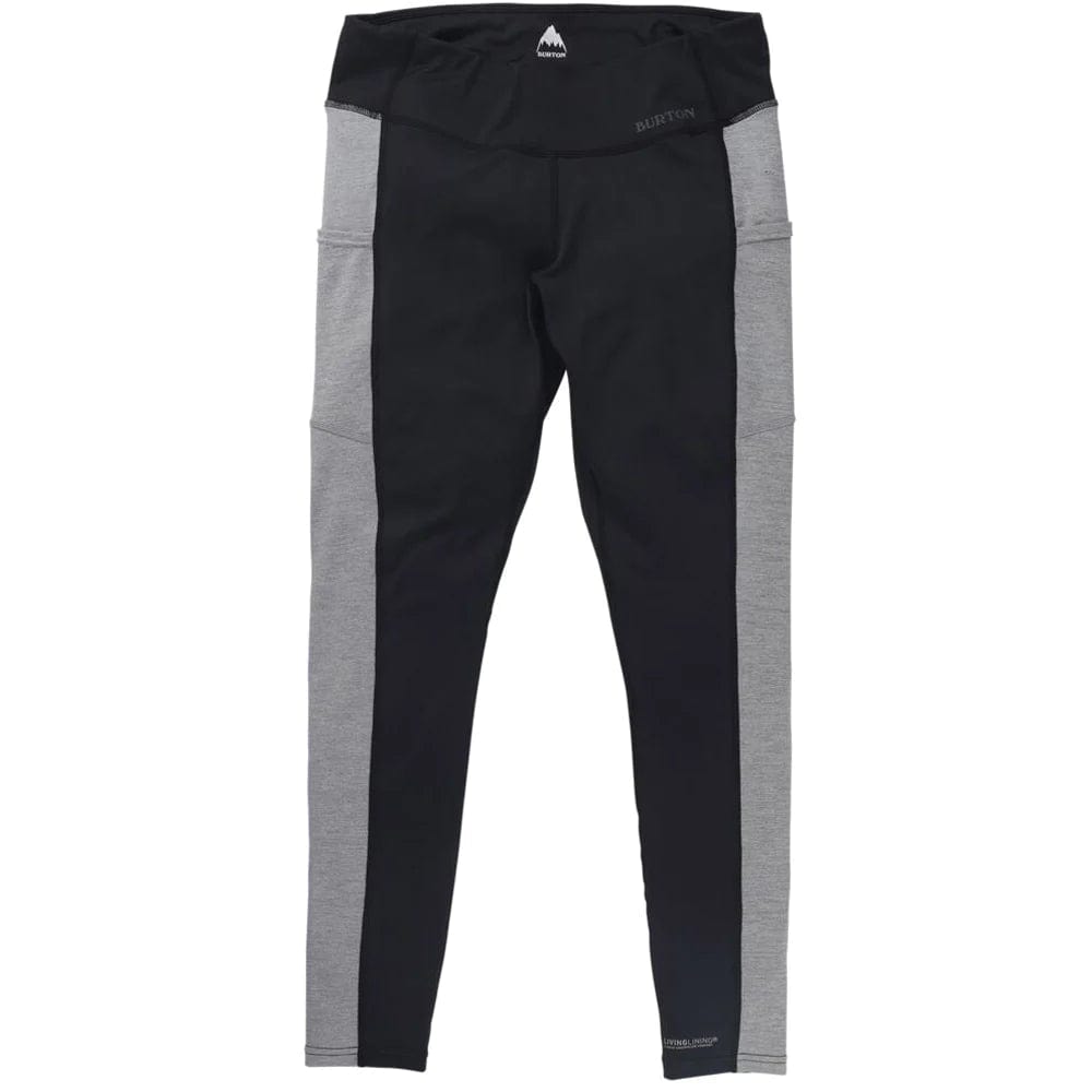 BURTON XS / Black Grey Burton Womens Midweight X Base Layer Pants