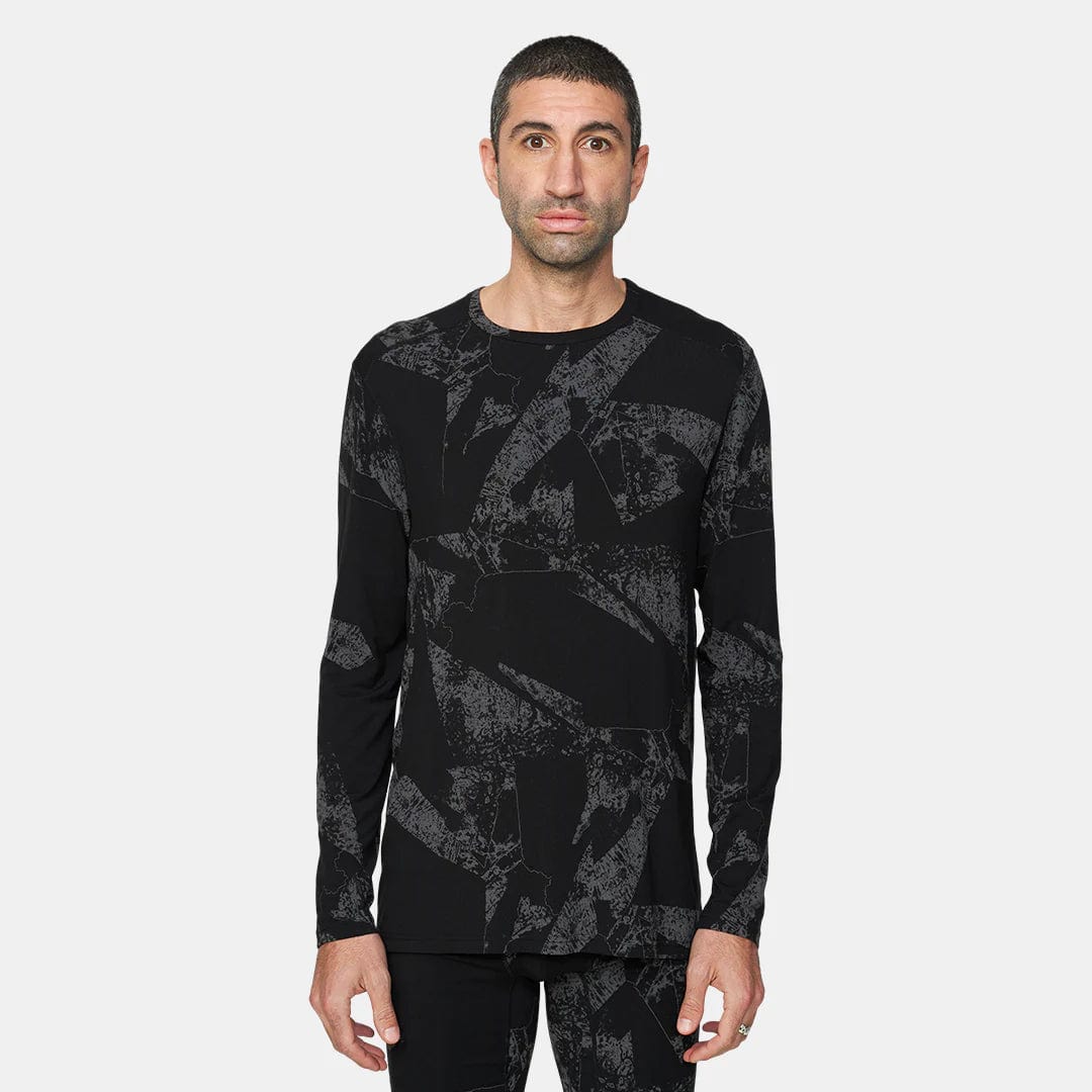 LE BENT M / BLACK Le Bent Fractual Lightweight Mens Crew