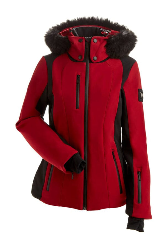 NILS 8 / RED Nils Davos  Womens Ski Jacket Red /Black