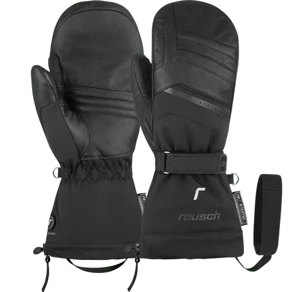 REUSCH Reusch Heated Mitten Black includes Batteries