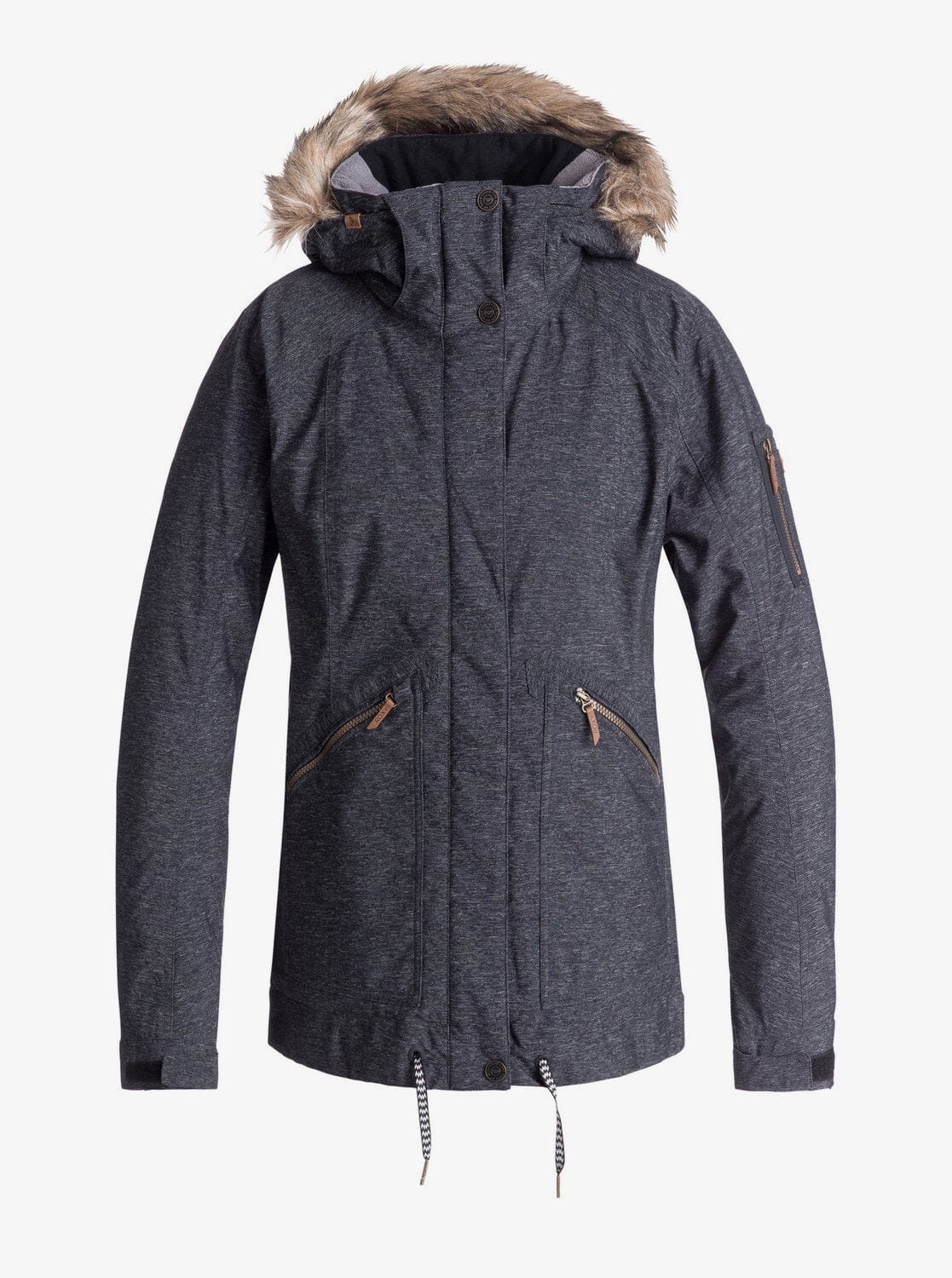 ROXY XS / BLACK Roxy Meade Jacket Black/Charcoal