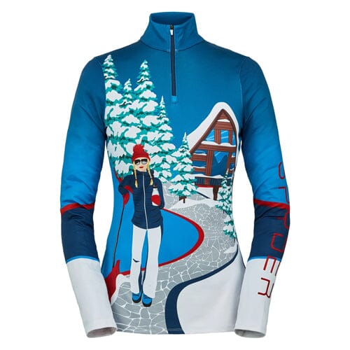 SPYDER XS Spyder Chill Womans Zip Top Abyss