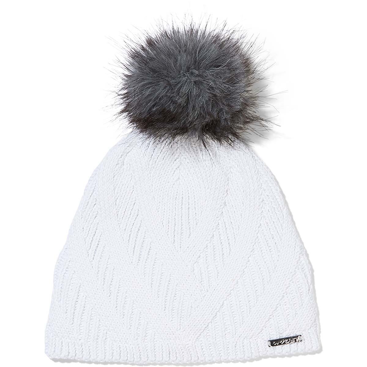 SPYDER WHITE Spyder Royal Beanie White With Pom Pom