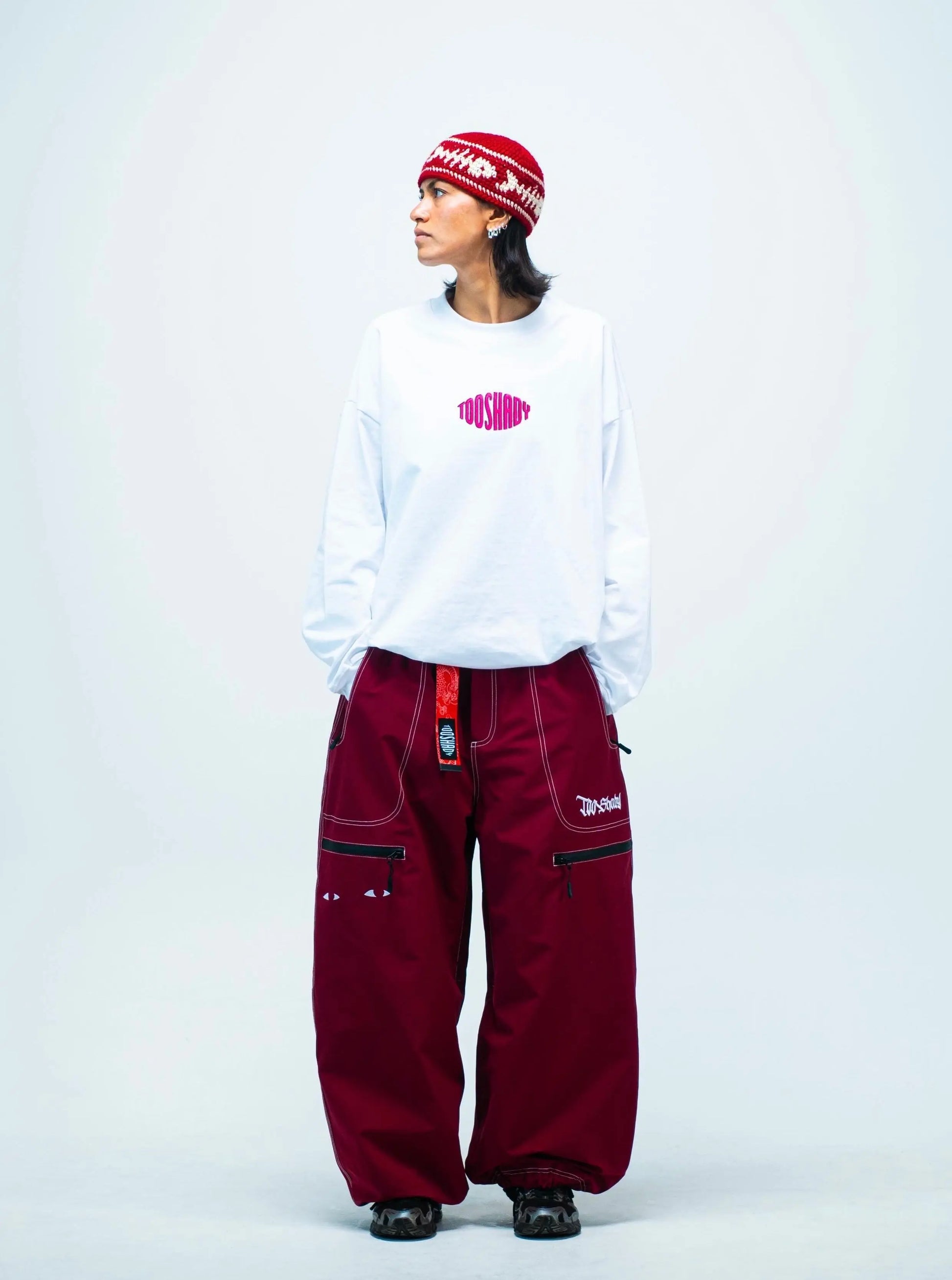 Too Shady Pant Red Burgandy TOO SHADY