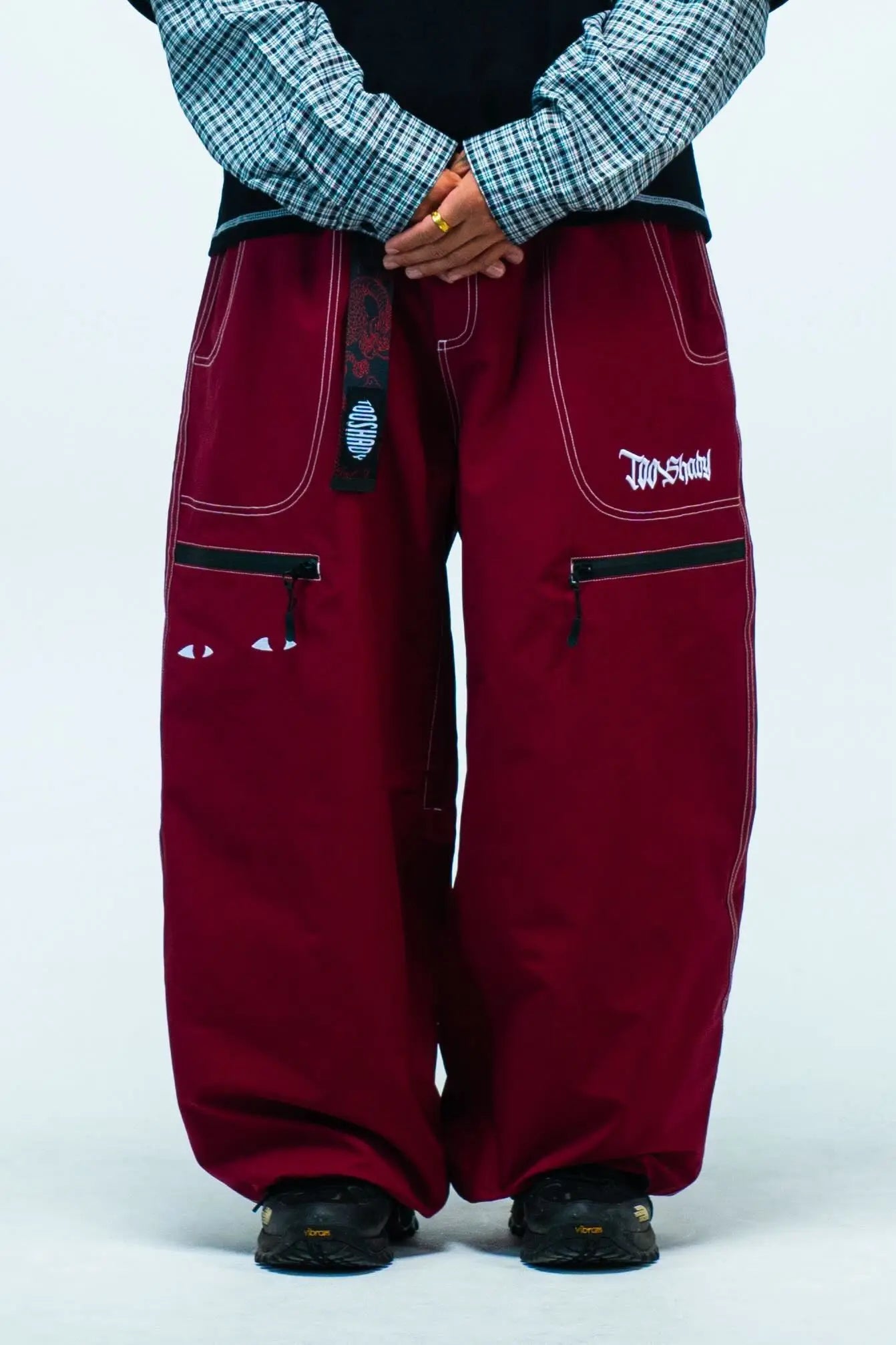 Too Shady Pant Red Burgandy TOO SHADY