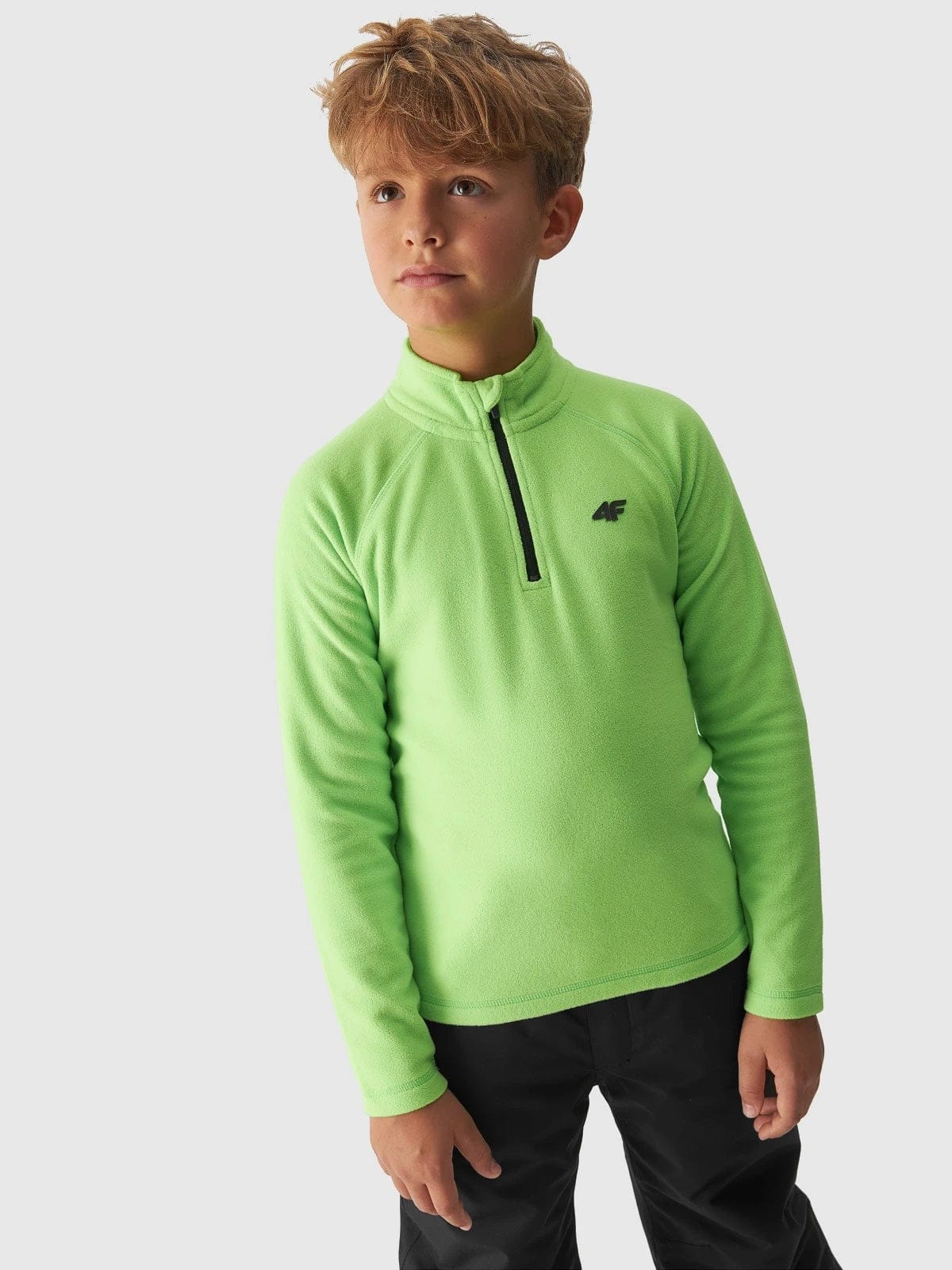 4F 4F Gate Kids 1/4 Zip Fleece Green