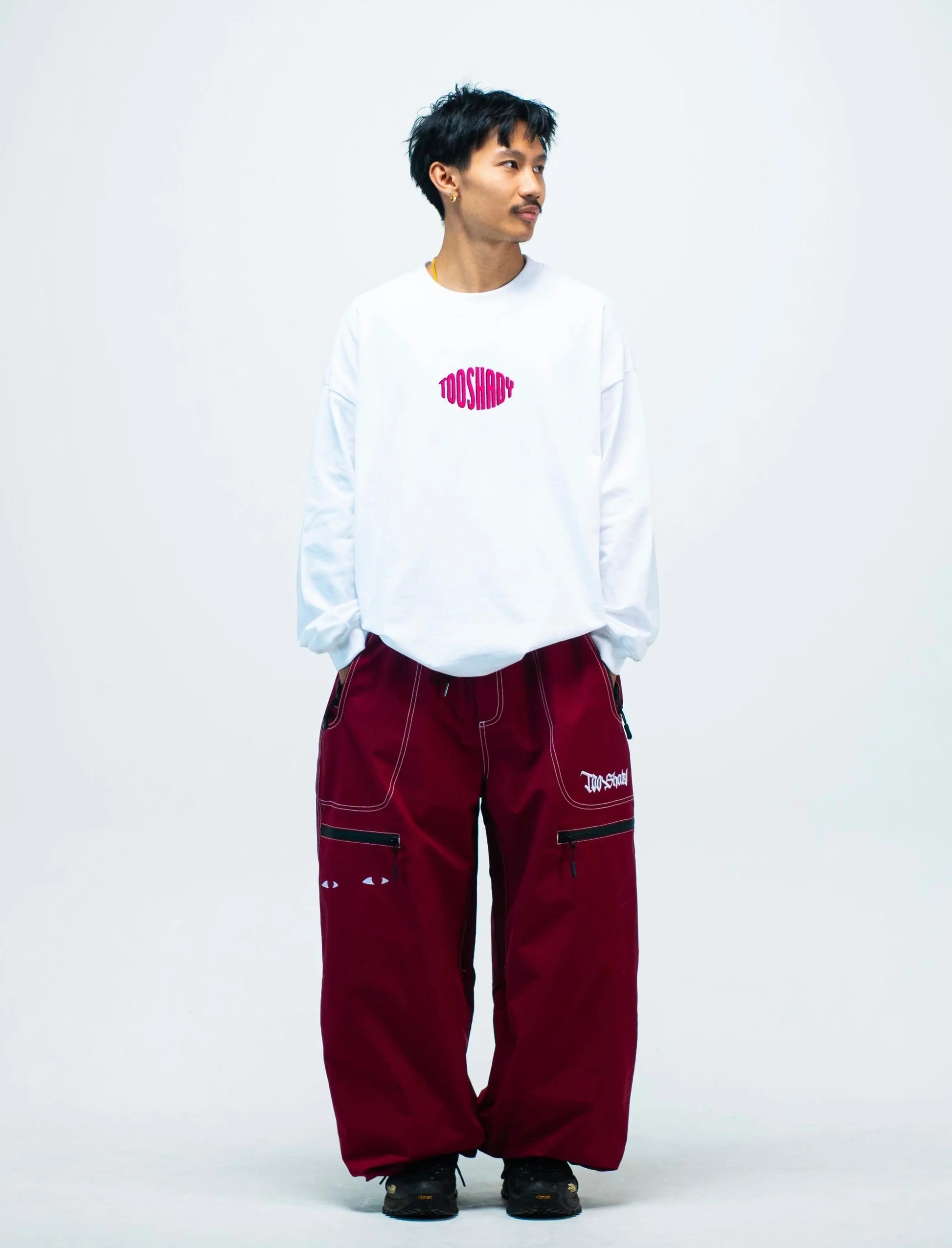 Too Shady Pant Red Burgandy TOO SHADY