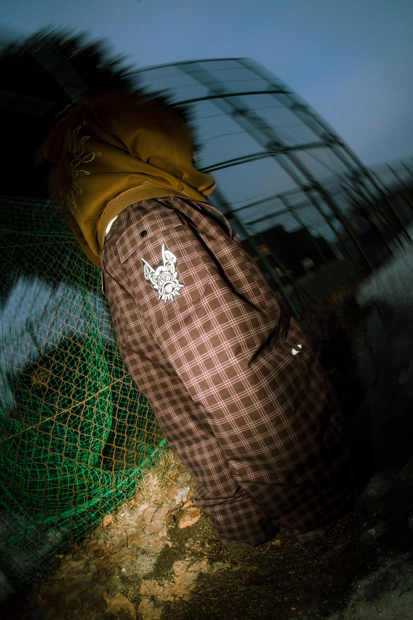 Too Shady Pant Brown Checker TOO SHADY