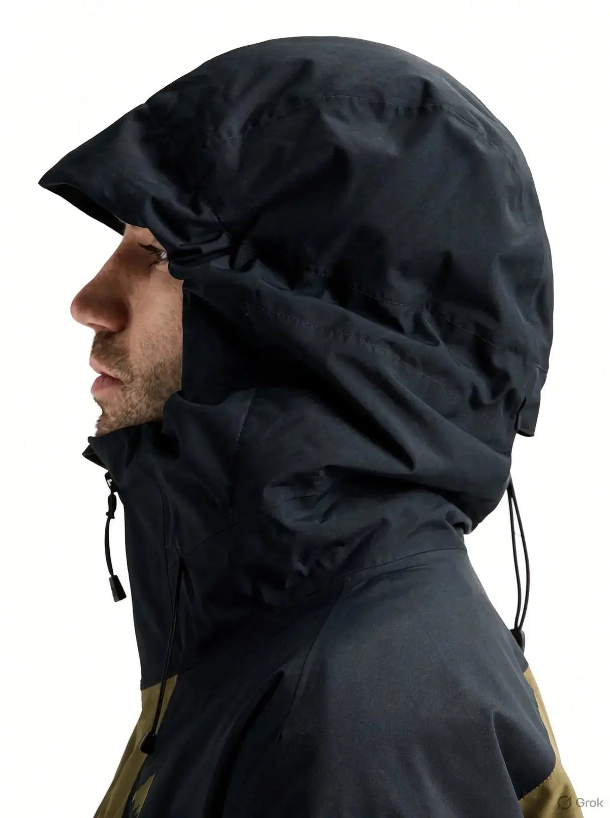 Burton Mens Reserve 2L Insulated Jacket hood detail side view