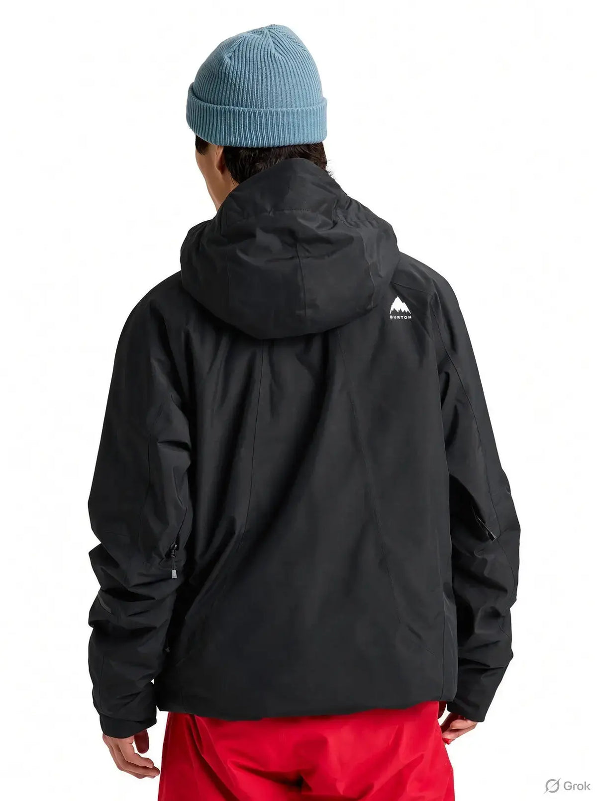 Burton Mens Reserve 2L Insulated Jacket black back view worn