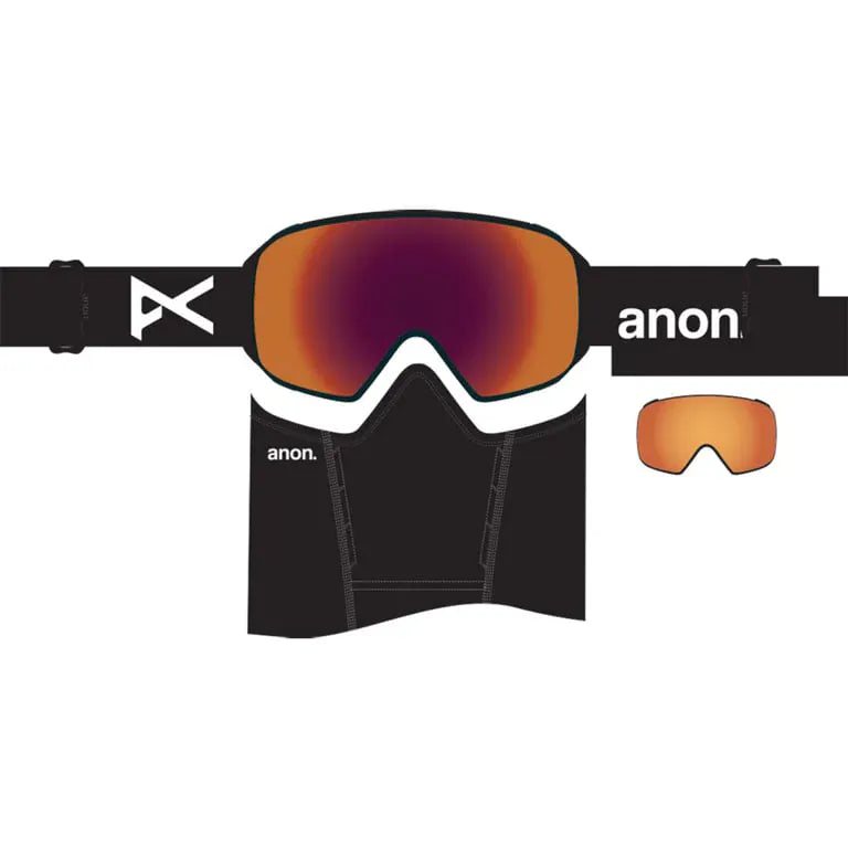 ANON BLACK Anon M4 Toric Goggle + Bonus Lens + Face Mask