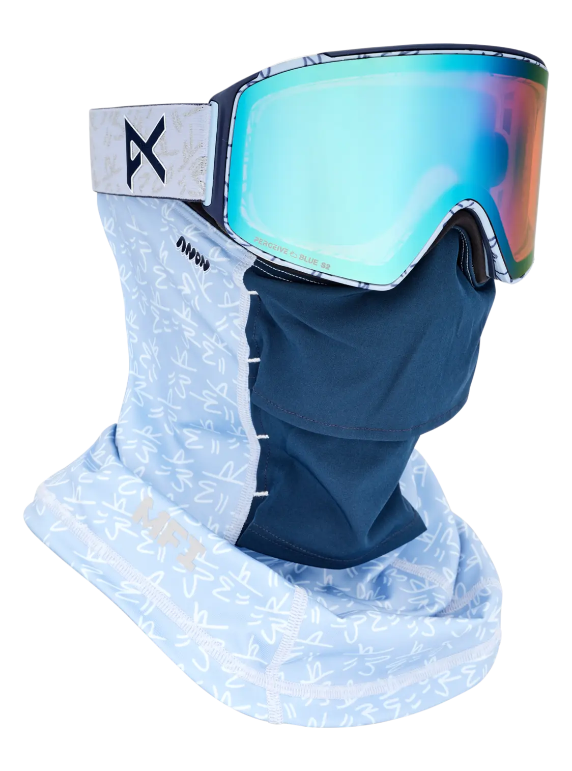 Anon M4 Goggles Low Bridge Cylindrical + Bonus Lens + MFI Face Mask