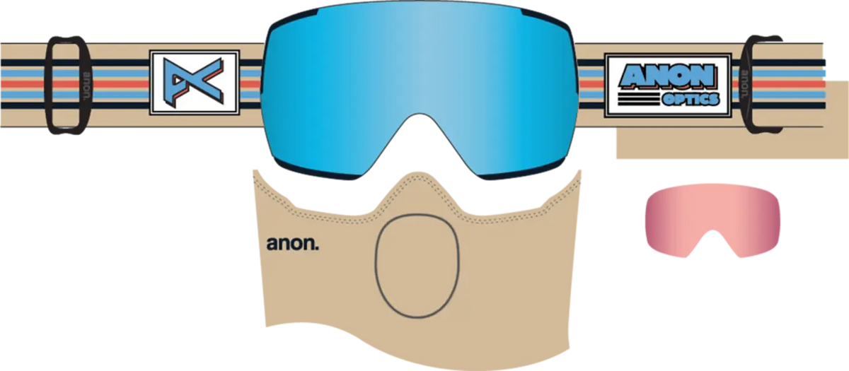 Anon M5 Goggles Low Bridge + Bonus Lens + MFI Face Mask