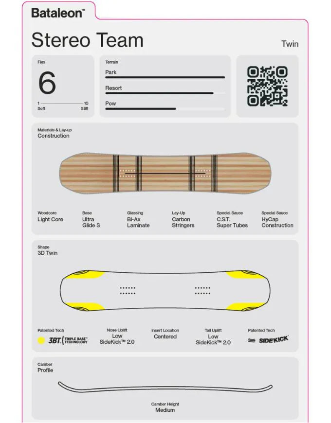 BATALEON Bataleon Men's Stereo Team 2027 Snowboard