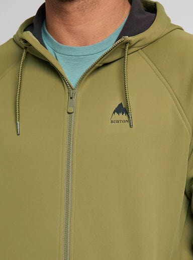 BURTON Burton Crown Full Zip Waterproof Hoodie Olive