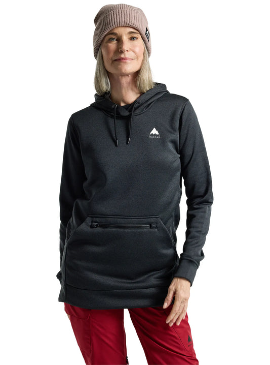 BURTON L / BLACK HEATHER Burton Womens Oak Long Pullover Hoodie