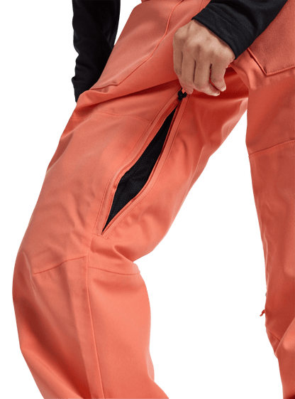 BURTON Burton Womens Avalon Stretch Bib Pants Peach