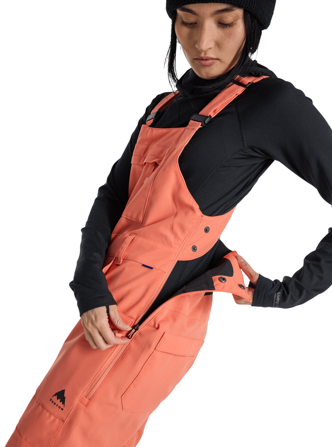 BURTON Burton Womens Avalon Stretch Bib Pants Peach