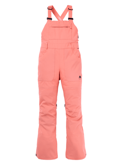 BURTON S / Peach Echo Burton Womens Avalon Stretch Bib Pants Peach