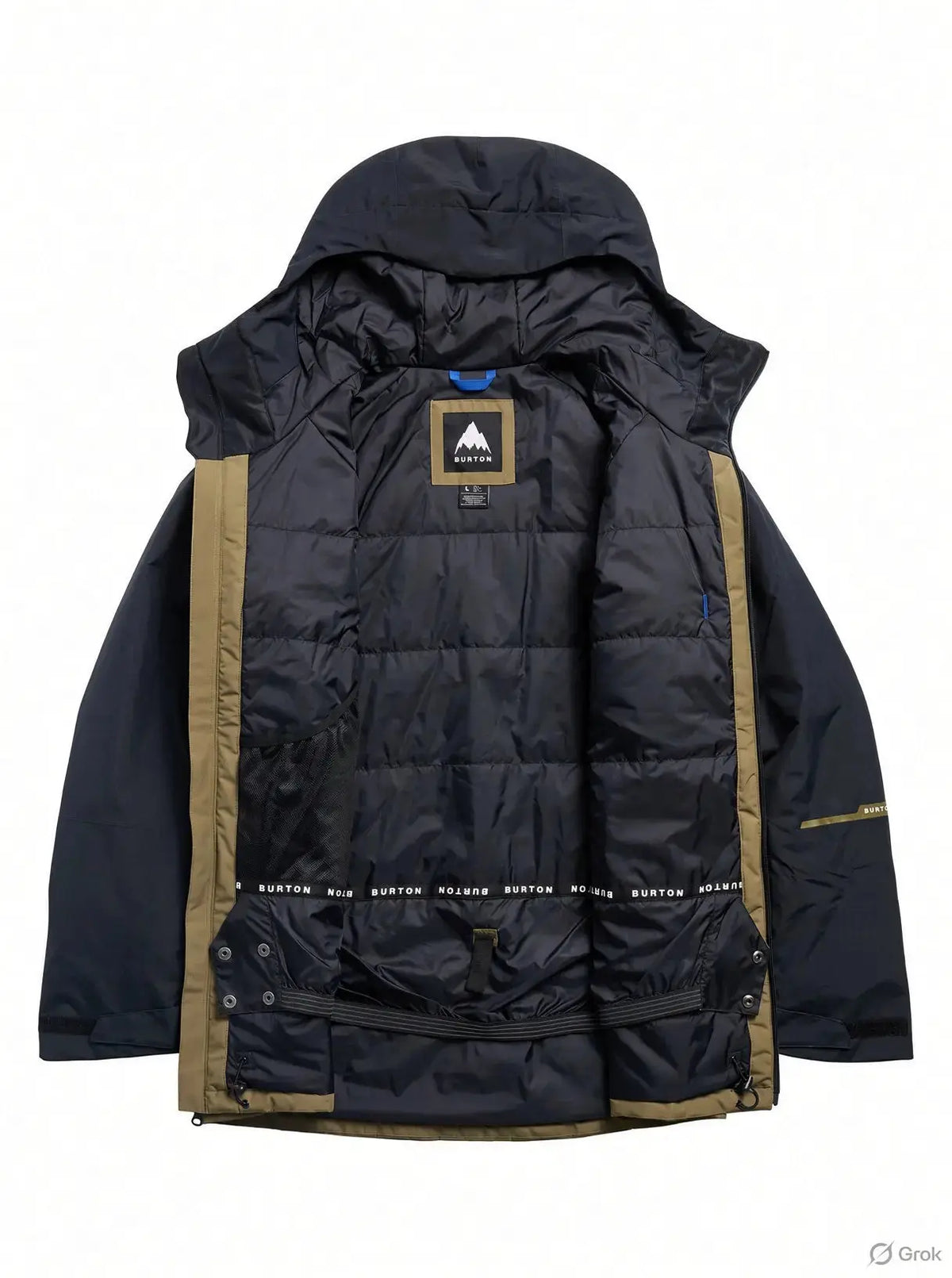 Burton Mens Reserve 2L Insulated Jacket interior lining open