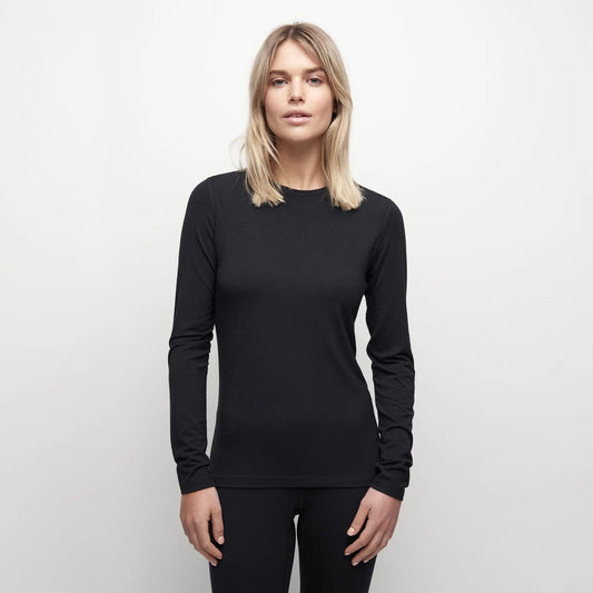 LE BENT Le Bent Core Lightweight Womens Crew Thermal Top Black 200