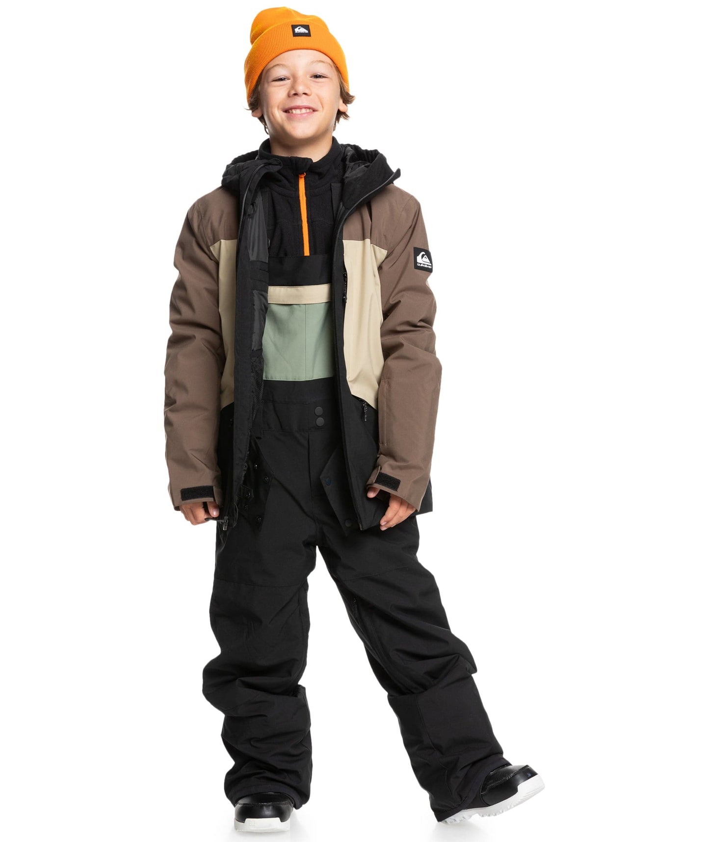 QUIKSILVER M / BLACK Quiksilver Mash Up Youth Bib Pant