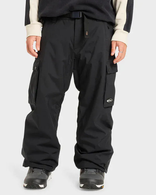 QUIKSILVER S / BLACK QUIKSILVER SNOW DOWN CARGO PANT