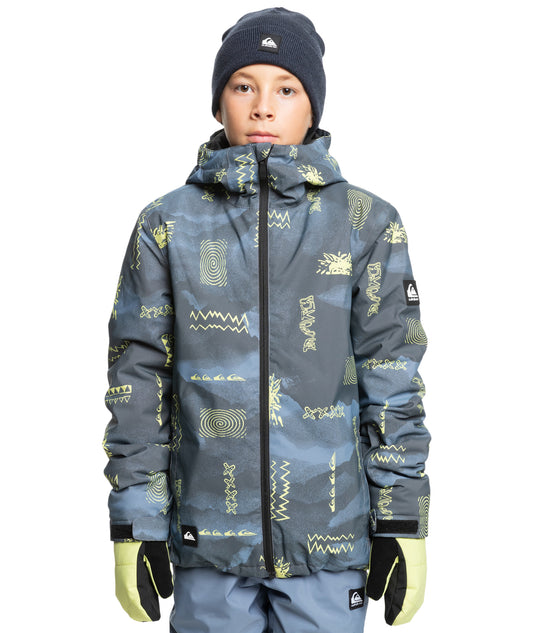 Quiksilver Mission Printed Youth Jacket Flint Stone