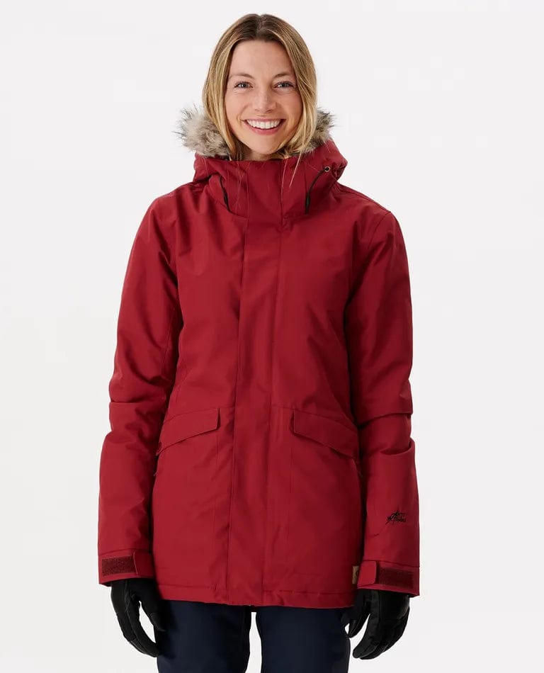 Rip Curl XS / RED Rip Curl Rider Parker Womens Jacket