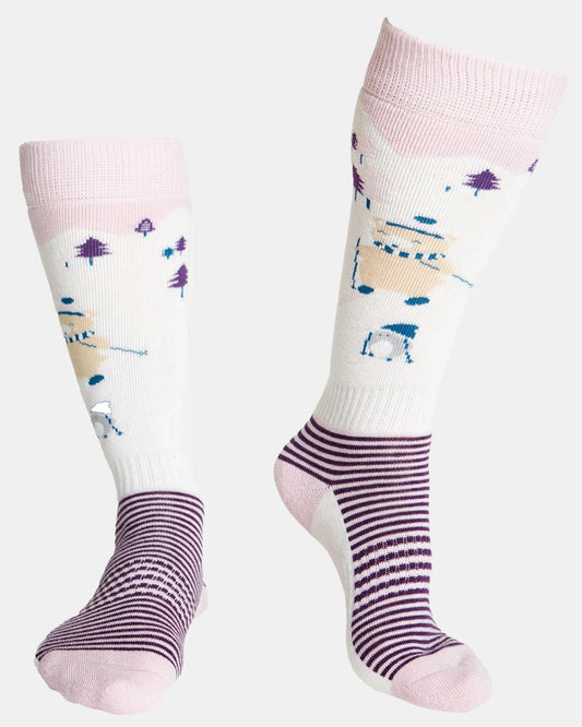ROJO 13-3 / FESTIVAL BLOOM Rojo Ski Folk Girls Sock