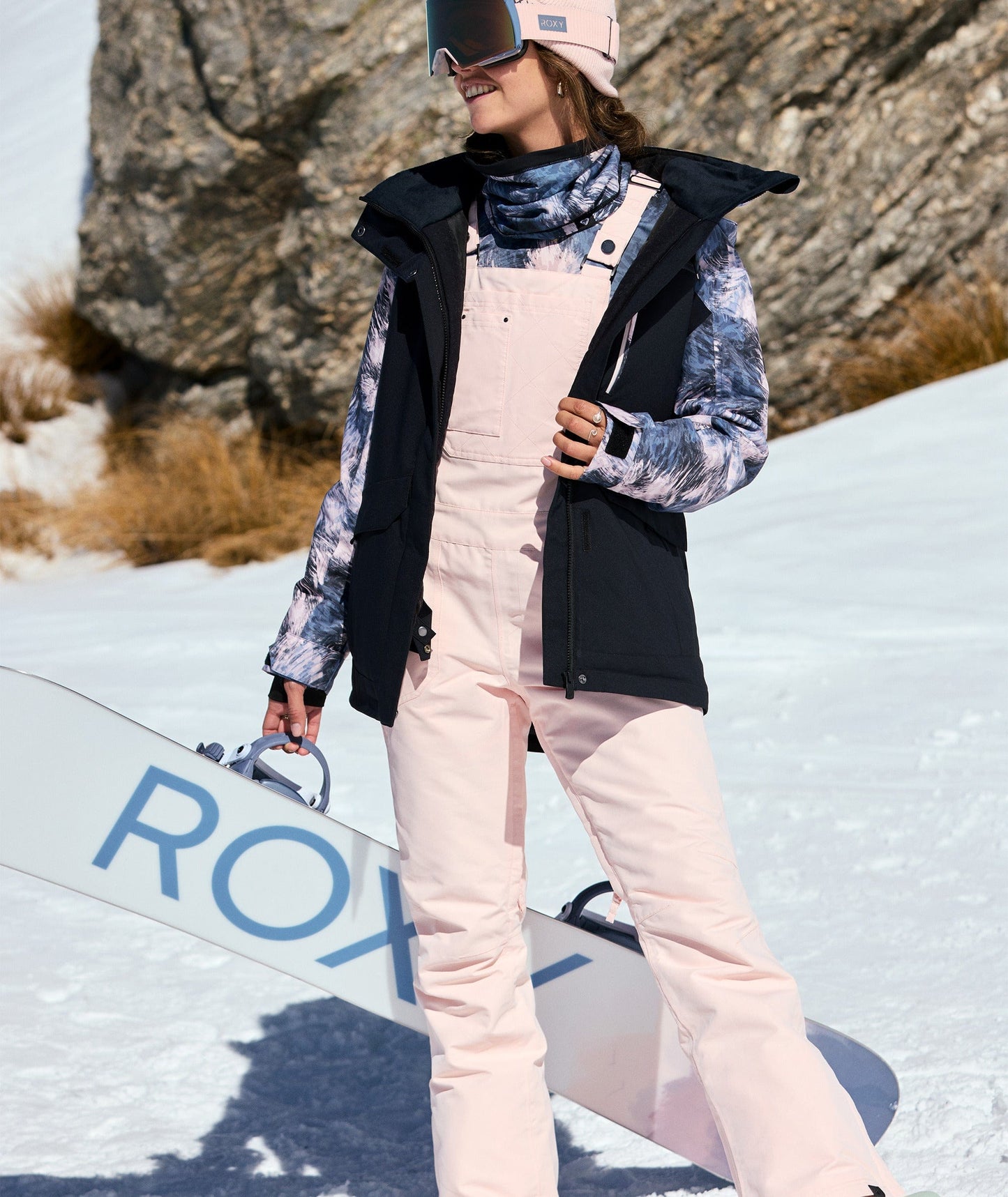 ROXY S / PINK SALT Roxy Rideout Bib Pant 2025 Pink Salt