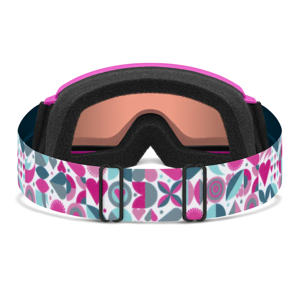 SMITH VIVID PINK HEARTS Smith Rascal Kids Snow Goggle