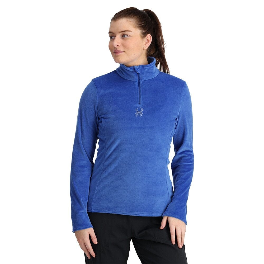 SPYDER S / BLUE Spyder Shimmer Bug 1/2 Zip Skivvy