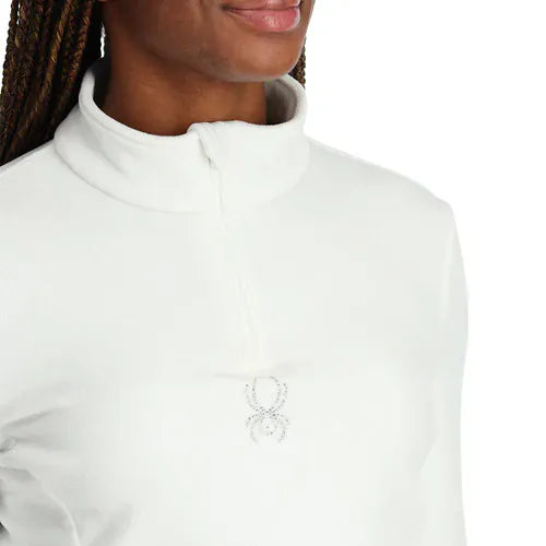 SPYDER S / WHITE Spyder Shimmer Bug 1/2 Zip Fleece