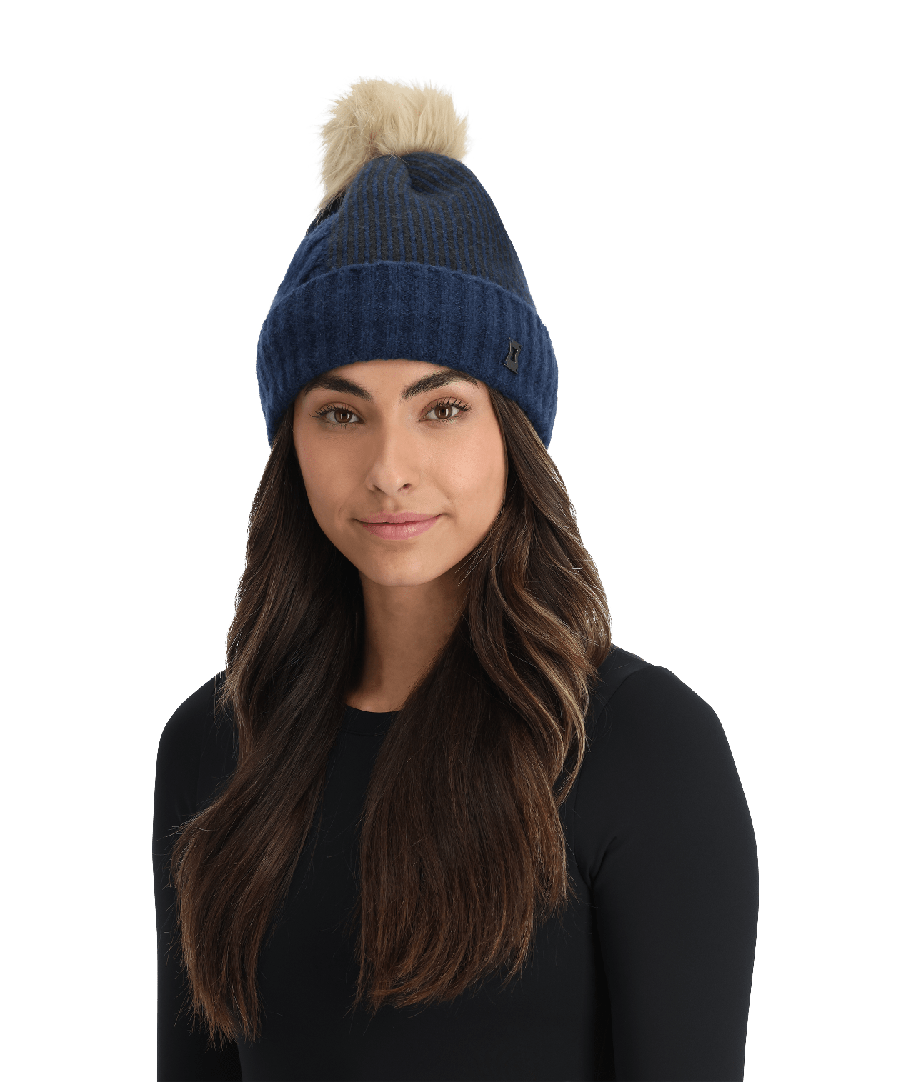 SPYDER NAVY Spyder Plait Pom Hat Navy