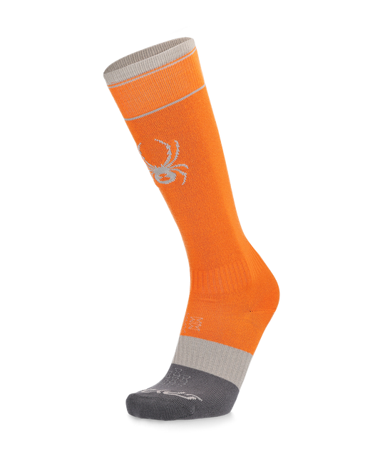 Spyder Mens Po Liner Ski Sock Orange